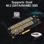 JEYI SK6 M.2 Dual M.2 PCIE 4.0 Adapter for NVMe / NGFF SSD, NVME (m Key) CHK29M Carousel 4