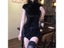 Cheongsam Vintage Skinny Dress Women Black Satin Gothic Style Qipao Short Carousel 5