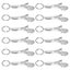 12Pcs Mini Metal Sports Keychain Badminton Racket Carousel 5