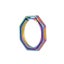 EDC Colorful Titanium Alloy Keyring Quickdraw Pocket Octagonal Ring Keychain Carousel 3