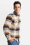 Brixton Unisex Bowery LS Flannel in Joe Blue/Off White Carousel 2