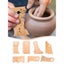 7Pcs Pottery Trimming Tools Clay Foot Shaper Texture Profile Rib Bundle Pottery Carousel 3