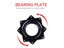 4pcs/pack Iron Bearing Plate Square Turntable Hardware Thickened Accessories Carousel 3