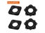 4pcs/pack Iron Bearing Plate Square Turntable Hardware Thickened Accessories Carousel 5