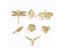American European Retro Brass Small Butterfly Orchid Handle Shoe Cabinet Door Carousel 3