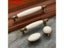 NAIERDI Zinc Alloy Ceramic White Cabinet Handles Drawer Knobs Carousel 7