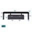 TV Cabinet Black With LED 160cm Carousel 2