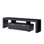 TV Cabinet Black With LED 160cm Carousel 4