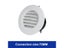 Buitenmuur Air Vent Grille 75/100/125/150/200Mm Plastic Ronde Ventilatie Carousel 7