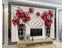 Beibehang Custom Wallpaper 3D Living Room Bedroom TV European Jewelry Flower TV Carousel 2