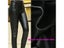 Synthetic Black Faux Leather Fabric For Sewing DIY Women's Dress Pants 69x50cm Carousel 1