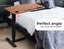 Levede Mobile Standing Desk Foldable Bed Side Table Gas Lift Stand Computer Carousel 8