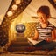 Crystal Ball Lamp with Wooden Base for Beside Table USB-Rechargeable Carousel 7