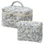 Quilted Floral Makeup Bag Set for Travel Coquette Aesthetic Cosmetic Bags (2-... Carousel 1