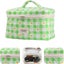 Quilted Floral Makeup Bag Set for Travel Coquette Aesthetic Cosmetic Bags (2-... Carousel 4