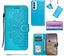 Oppo A3 pro embossed PU leather wallet case mandala totem blue Carousel 1