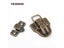 Vintage Lock Antique Metal Jewelry Chest Box Gift Box Suitcase Case Buckles Carousel 4