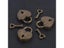 Vintage Heart Shape Mini Padlock Bag Travel Suitcase Luggage Box Case Key Lock Carousel 2