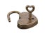Vintage Heart Shape Mini Padlock Bag Travel Suitcase Luggage Box Case Key Lock Carousel 7