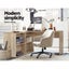 Artiss Office Computer Desk Corner Study Table Workstation Bookcase Storage Carousel 10
