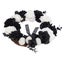 skull black white flowers wreath Halloween Wreath Deadwood Plastic Skull Black Carousel 3