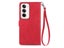 PU Leather Stand Wallet Case Cover for OPPO Reno12 5G with Wrist Strap Red Carousel 7