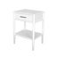 Bamboo 1 Drawer Bedside Table White Carousel 1