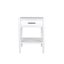 Bamboo 1 Drawer Bedside Table White Carousel 3