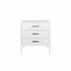 Bamboo 3 Drawers Bedside Table White Carousel 1
