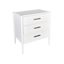 Bamboo 3 Drawers Bedside Table White Carousel 2