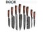 Chef Knife 1-10 Pcs Set Kitchen Knives Laser Damascus Pattern Sharp Japanese Carousel 2