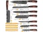Chef Knife 1-10 Pcs Set Kitchen Knives Laser Damascus Pattern Sharp Japanese Carousel 5