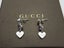 GUCCI Sterling Silver Amethyst Heart Tag Earrings Carousel 1