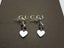 GUCCI Sterling Silver Amethyst Heart Tag Earrings Carousel 2