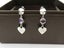 GUCCI Sterling Silver Amethyst Heart Tag Earrings Carousel 3