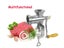 Multifunction Manual Meat Grinder Sausage Noodle Maker Vegetable Chopper Food Carousel 4