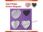 Heart Shape 57x52mm Complete 100 Sets Soft Rubber Magnetic Button Supply Carousel 1