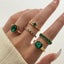 1Set 5pcs/6pcs/10pcs Crystal Rings Set for Women Vintage Aesthetic Geomet CHK29M Carousel 1