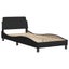 Single Size Bed Frame With Headboard Black 90x190 Cm Fabric Txbiitk Carousel 7