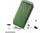 Slim PU Leather Stand Wallet Case Cover for iPhone 17 Pro Green Carousel 7