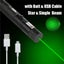 USB 990 Miles Strong Beam Green Torch Laser Pointer Pen Rechargeable 532nm 1PC Carousel 3