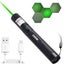 USB 990 Miles Strong Beam Green Torch Laser Pointer Pen Rechargeable 532nm 1PC Carousel 7