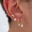 2PC Stainless Steel Little Huggies Hoop Earrings For Women Tiny Crystal Z CHK29M Carousel 6