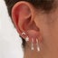 2PC Stainless Steel Little Huggies Hoop Earrings For Women Tiny Crystal Z CHK29M Carousel 7