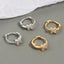 2PC Stainless Steel Little Huggies Hoop Earrings For Women Tiny Crystal Z CHK29M Carousel 8