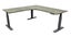 Electric Height Adjustable Workstation 1500 x 1500 x 700 with Black Frame Carousel 3