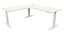 Electric Height Adjustable Workstation 1500 x 1500 x 700 with White Frame Carousel 2