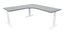 Electric Height Adjustable Workstation 1500 x 1500 x 700 with White Frame Carousel 5