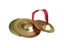 Kids Copper Hand Finger Cymbals Gong With Red Band Musical Toy Carousel 3