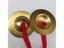 Kids Copper Hand Finger Cymbals Gong With Red Band Musical Toy Carousel 5